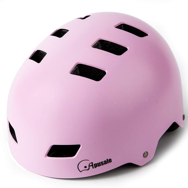 Apusale Bike Skateboard Helmet, Adjustable and Multi-Sport for Skate Scooter, 3 Sizes for Adult Youth Kids Toddler (Pink) - Image 3